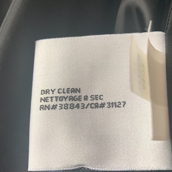 DKNY - Black wool-blend coat with belt (size 4) - Picture 5 of 10